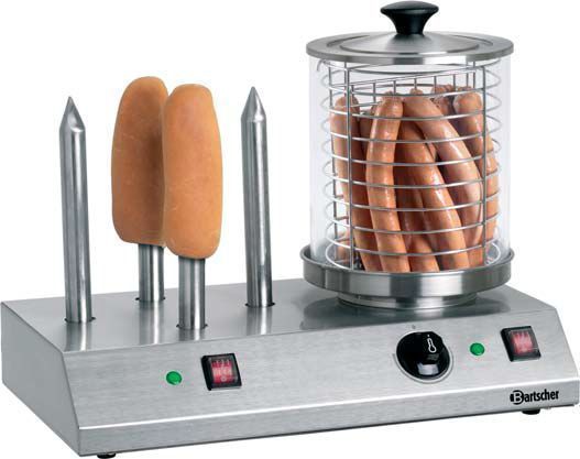 Chauffe-Saucisses SARO HD 100 Acier Inoxydable - Grille Et Couvercle Inclus