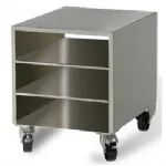 Meuble inox pour Machine sous-vide, sur roues, d�montable Dimensions : 483x606xh673mm