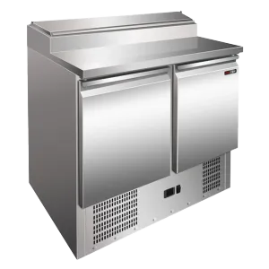 Saladette réfrigérée 2 portes avec vitrine à capot REDFOX MT 901