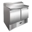 Saladette réfrigérée 2 portes avec vitrine à capot REDFOX