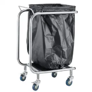 Porte sac poubelle inox 80 Litres mobile CASSELIN CPSPM
