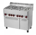 Fourneau 6 feux vifs sur four �lectrique GN1/1 REDFOX