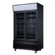 Armoire  boisson 2 portes vitres 800 Litres noir avec bandeau CUISTANCE