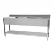 Plonge inox 2 bacs avec 2 gouttoirs et tagre 2000x600mm CUISTANCE