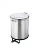 Poubelle ronde inox avec pdale 100 Litres CUISTANCE