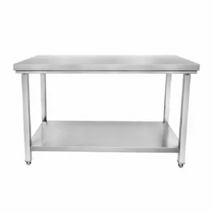 Table inox dmontable centrale avec tagre Largeur 800mm et Profondeur 700mm CUISTANCE 9010020