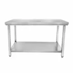 Table inox démontable centrale avec étagère Largeur 2000mm et Profondeur 600mm CUISTANCE Table inox démontable centrale avec étagère Largeur 2000mm et Profondeur 600mm CUISTANCE