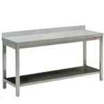 Table inox murale soude Largeur 1600mm - Profondeur 600mm DIAMOND - TL1661A