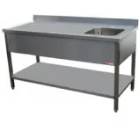 Table du chef inox cuve à droite 1800x700mm DIAMOND - TV1871DA Table du chef inox cuve à droite 1800x700mm DIAMOND - TV1871DA
