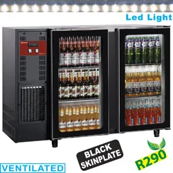 Arrire-bar rfrigr 2 portes vitres battantes noir DIAMOND TAVT/2G-R2_PROMO