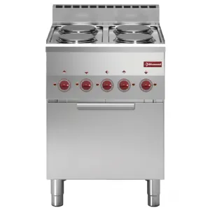 Fourneau 4 plaques lectriques sur four lectrique GN2/3 DIAMOND profondeur 600mm E60/4PFV6-N_PROMO