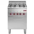 Fourneau 4 plaques lectriques sur four lectrique GN2/3 DIAMOND profondeur 600mm