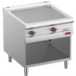 Plancha professionnelle électrique lisse en fonte 2 zones sur baie libre DIAMOND profondeur 900mm
