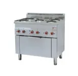 Fourneau 5 plaques �lectriques sur four �lectrique GN1/1 DIAMOND profondeur 600mm