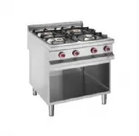 Fourneau 4 feux vifs sur placard ouvert gamme 900 DIAMOND