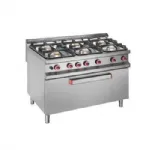 Fourneau 6 feux vifs sur grand four gamme 900 DIAMOND