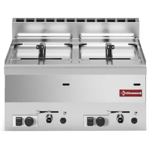 Friteuse professionnelle gaz 2x8 Litres DIAMOND profondeur 600mm G60/F16-6T-N_PROMO