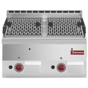 Grill charcoal pierres de lave double DIAMOND profondeur 600mm G60/GPL6T-N_PROMO