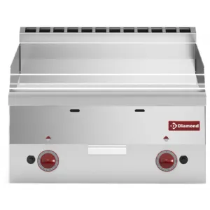 Plancha professionnelle gaz lisse 2 zones DIAMOND profondeur 600mm G60/PLCD6T-N_PROMO