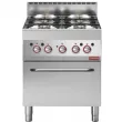 Fourneau 4 feux sur four lectrique GN1/1 DIAMOND profondeur 650mm