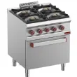 Fourneau 4 feux vifs sur four lectrique GN1/1 DIAMOND