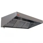 Hotte professionnelle sans moteur longueur 3000mm DIAMOND