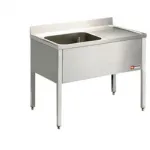 Plonge inox 1 bac �gouttoir � droite 1200x600mm DIAMOND - L1210D/6-KD