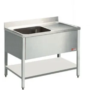 Plonge inox 1 bac avec gouttoir  droite 1400x700mm DIAMOND - L1411D L1411D_PROMO