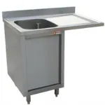 Plonge inox sur meuble 1 bac avec �gouttoir � droite 1400x700mm DIAMOND - L1411VD-AS