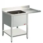 Plonge inox 1 bac avec �gouttoir � droite 1400x700mm DIAMOND - L1411VD