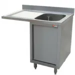 Plonge inox sur meuble 1 bac avec �gouttoir � gauche 1400x700mm DIAMOND - L1411VS-AS