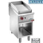 Plancha professionnelle gaz lisse en chrome 1 zone sur baie libre DIAMOND profondeur 900mm