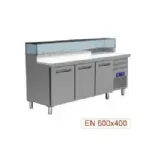 Table pizza 3 portes avec vitrine et 3 tiroirs neutres DIAMOND Table pizza 3 portes avec vitrine et 3 tiroirs neutres DIAMOND