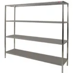 Etagre inox de rangement 4 niveaux Longueur 1600 DIAMOND - SR1654
