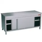 Table armoire inox centrale portes coulissantes DIAMOND