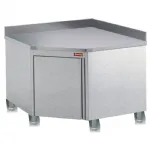 Meuble inox d'angle avec dosseret 1000x1000mm DIAMOND - TAN100A/M