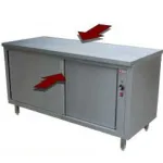 Meuble chauffant inox traversant 1200x700mm DIAMOND - TEP127/B
