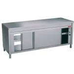 Meuble inox chauffant traversant 1200x700mm DIAMOND