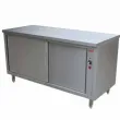 Meuble chauffant inox traversant 1600x700mm DIAMOND - TEP167/U