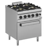 Fourneau 4 feux vifs sur four gaz GN2/1 DIVERSO by DIAMOND