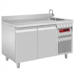 Table réfrigérée avec évier 2 portes profondeur 700 DIAMOND Table réfrigérée avec évier 2 portes profondeur 700 DIAMOND