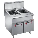Friteuse professionnelle gaz 2x18 Litres sur placard gamme 900 DIAMOND