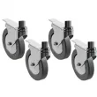 Kit de 4 roues, 2 avec freins x support fours  pizzas Dimensions : 250 x 250 x 250