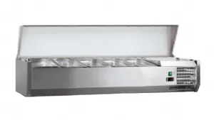 Vitrine  ingrdients rfrigre  capot  poser 1400mm pour bacs GN 1/3 L2G C-VRX1400/380