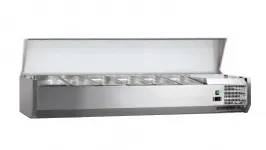 Vitrine � ingr�dients r�frig�r�e � capot � poser 1500mm pour bacs GN 1/3 L2G