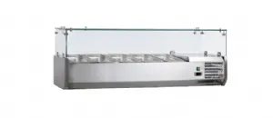 Vitrine  ingrdients rfrigre  poser 1400mm pour bacs GN 1/3 L2G VRX1400/380