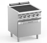 Fourneau 4 plaques �lectriques int�gr�es sur four �lectrique ventil� MBM - DOMINA PRO 700