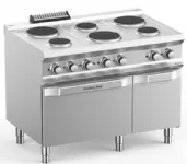 Fourneau 6 plaques �lectriques rondes sur four �lectrique MBM - DOMINA PRO 700