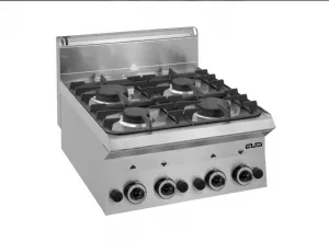 4 feux vifs gaz  poser MBM profondeur 650mm G4S65_PROMO