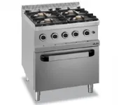 Fourneau 4 feux vifs sur four gaz GN2/1 MBM - MAGISTRA 700 Fourneau 4 feux vifs sur four gaz GN2/1 MBM - MAGISTRA 700